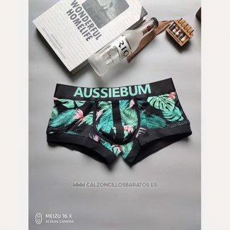 Boxer Aussiebum Hombre Colorful Negro Verde