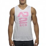 Chaleco Addicted Hombre Blanco Rosa