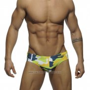 Slip Natacion Addicted Hombre Camuflaje Amarillo