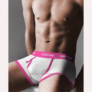 Boxer Calvin Klein Hombre 365 Rosa Blanco