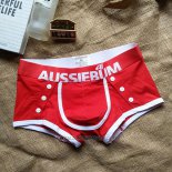 Boxer Aussiebum Hombre Blanco Rojo