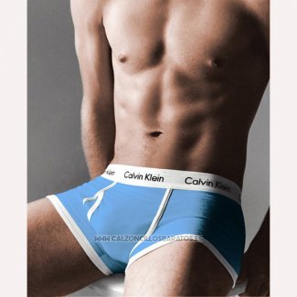 Boxer Calvin Klein Hombre 365 Blanco Azul Claro