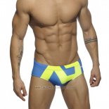 Slip Natacion Addicted Hombre Azul Amarillo