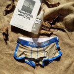 Boxer Aussiebum Hombre Beige Azul