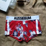 Boxer Aussiebum Hombre Colorful Blanco Rojo