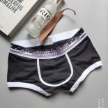 Boxer Aussiebum Hombre Negro Blanco