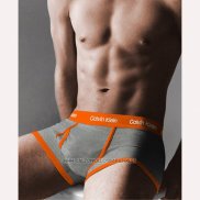 Boxer Calvin Klein Hombre 365 Naranja Gris