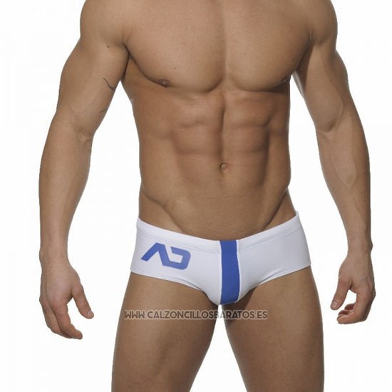 Slip Natacion Addicted Hombre Blanco Azul