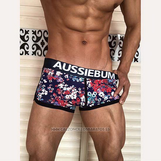 Boxer Aussiebum Hombre Colorful Negro Azul